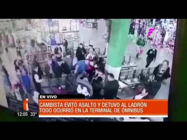 Cambista evitó asalto y detuvo al ladrón