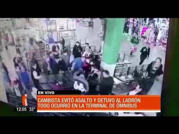 Cambista evitó asalto y detuvo al ladrón