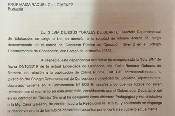 Con grosera metida de mano, políticos logran suspender llamado a concurso en Colegio Departamental | Radio Regional 660 AM