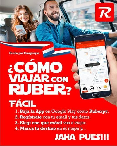 Ruber, la nueva app que integra a conductores privados y taxistas - Nacionales - ABC Color