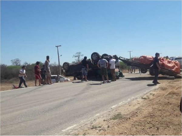 Salen heridos en vuelco, camino al Rally del Chaco