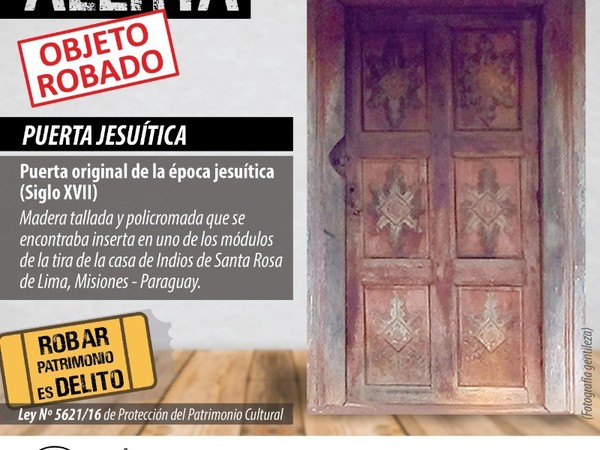 Solicitan a Interpol Paraguay emitir alerta internacional por hurto de un Patrimonio Cultural