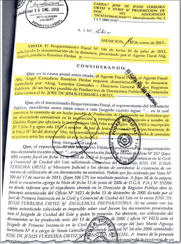 Fiscalía desestimó denuncia penal y blanqueó título falso - Economía - ABC Color
