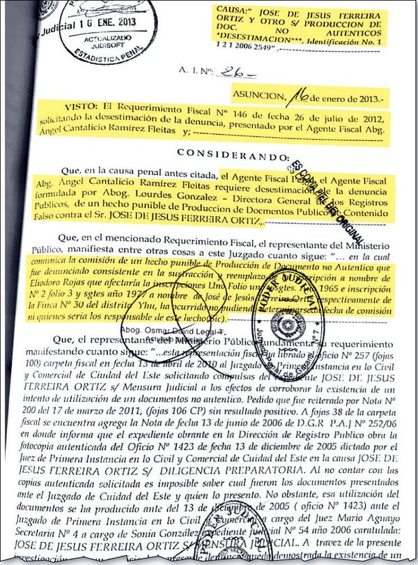 Fiscalía desestimó denuncia penal y blanqueó título falso - Economía - ABC Color