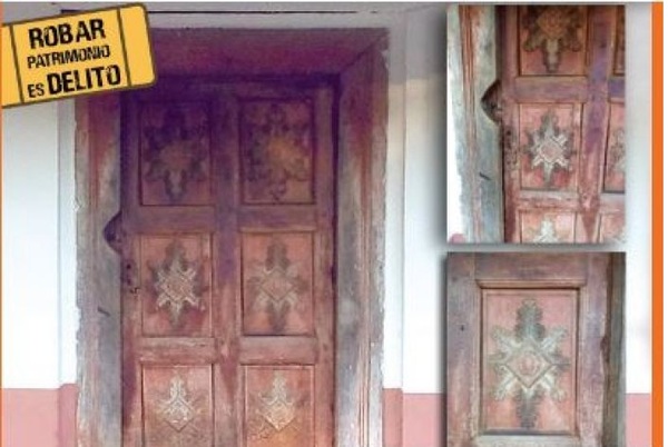 Ministerio Público investiga robo de puerta jesuítica de 300 años de antigüedad