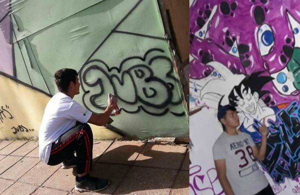 Rebeldía y pintura, armas de un joven que expresa arte con grafitis - Periodismo Joven - ABC Color