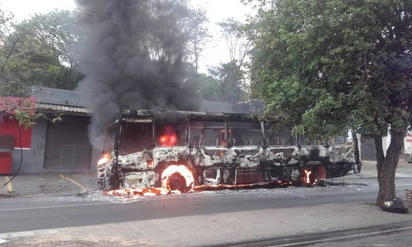 Bus de la Línea 37 se incendia sobre Eusebio Ayala