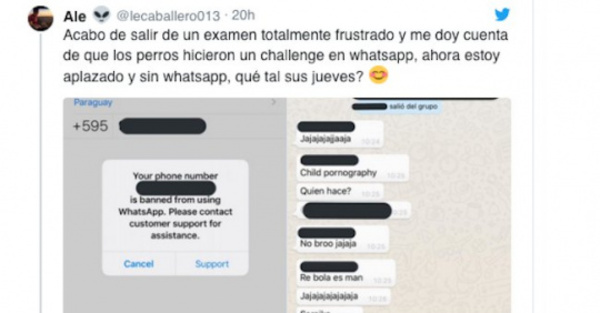 Grupos de WhatsApp, bloqueados por “desafío”