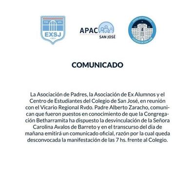 Congregación destituye a la directora del Colegio por irregularidades