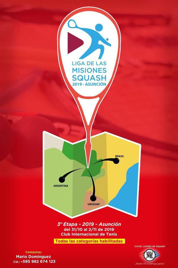 Cartelera para los fanáticos de Squash - Polideportivo - ABC Color