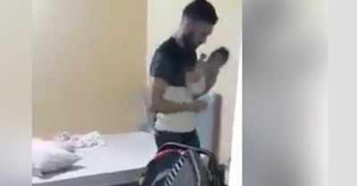 Rescatan a beba tirada  en el piso en una casa