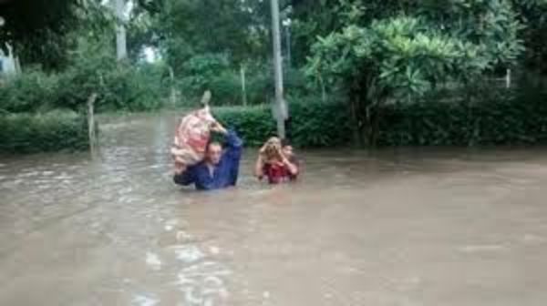 Alberdi en franja de desastre por crecida del rio