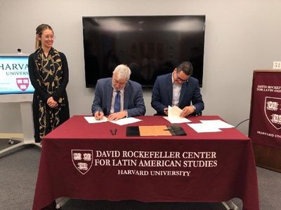 BECAL y Harvard firmaron un acuerdo para el área de la investigación