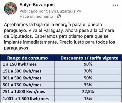 Populismo en el Congreso: Parlamentarios se declaran proyectistas contra tarifazo de la ANDE