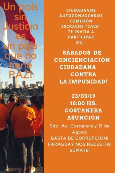 Anuncian movilización para este sábado en Costera
