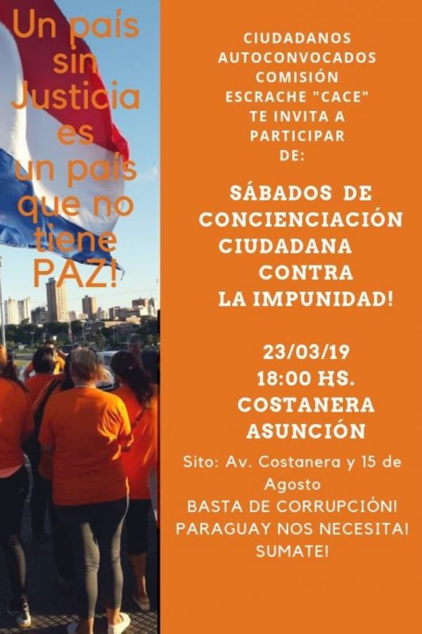 Anuncian movilización para este sábado en Costera