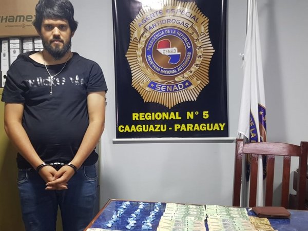 Detienen a supuesto distribuidor de cocaína en Caaguazú
