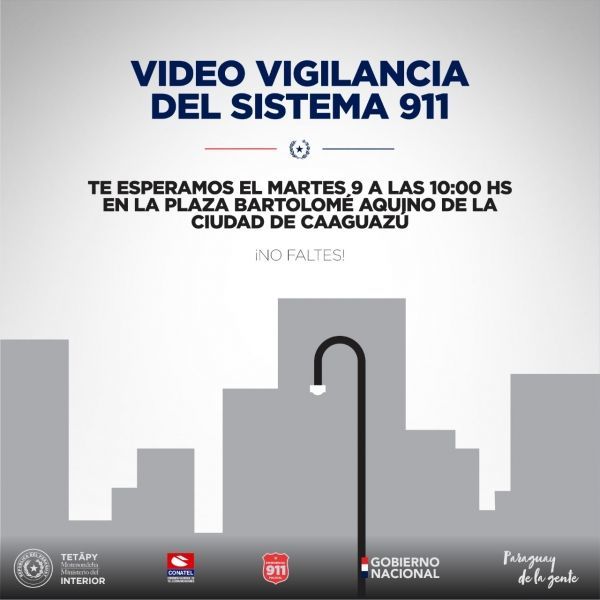 Inauguran Centro de Monitoreo y cámaras del Sistema 911 en Caaguazú
