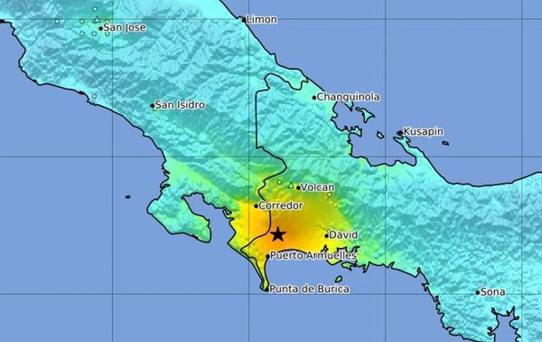 Un terremoto de magnitud 6,3 sacude la frontera entre Costa Rica y Panamá