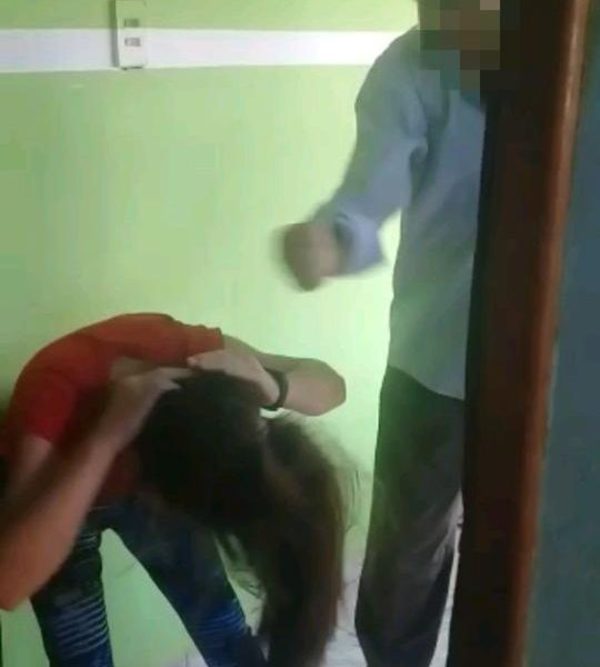 Hombre agredió brutalmente a su hija, fue filmado y quedó detenido