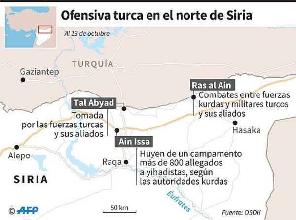 Tropas sirias se despliegan en zonas kurdas para enfrentar ofensiva turca - Internacionales - ABC Color