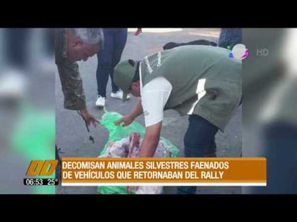 Tras el Rally, decomisan animales silvestres faenados