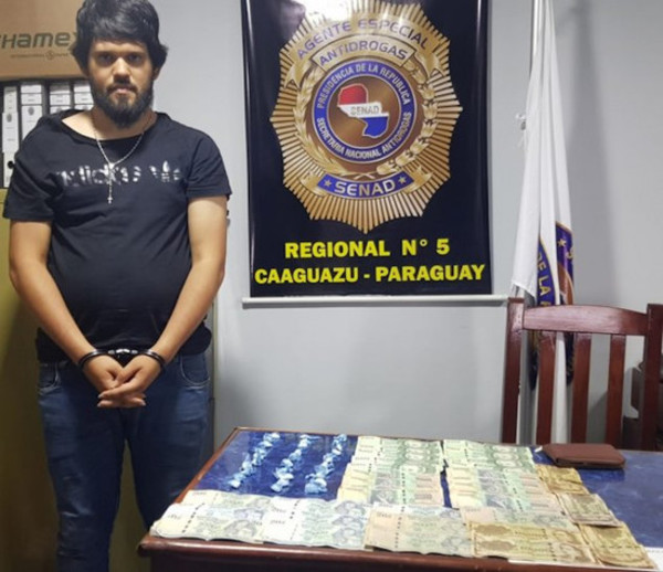 Capturan a presunto comerciante de cocaína en Caaguazú