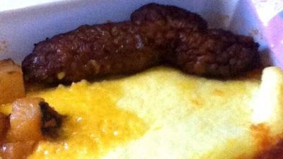 Comidas asquerosas servidas en aviones