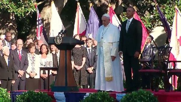"Que Dios bendiga a los Estados Unidos", pidió el papa