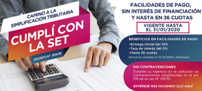 Disponen nuevo régimen con facilidades para el pago de tributos al fisco