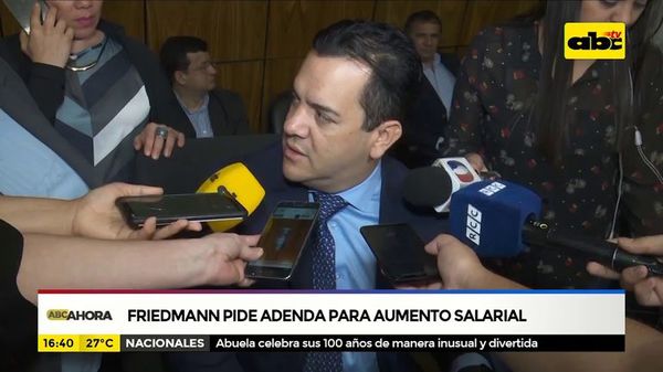 Friedmann pide adenda para aumento salarial - ABC Noticias - ABC Color