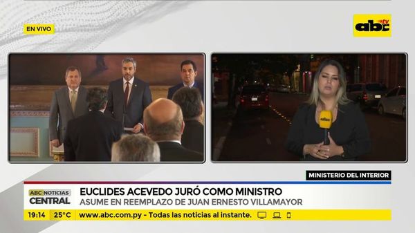 Euclides Acevedo juró como ministro - ABC Noticias - ABC Color