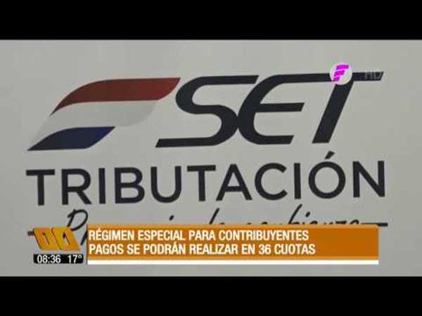 Régimen especial para contribuyentes: Pagos podrán realizarse en cuotas