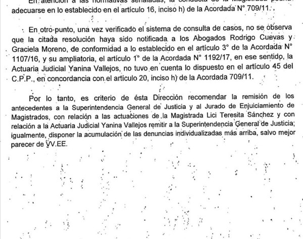 Auditoría de la Corte recomienda remitir al JEM a jueza que había ordenando captura de Belén Whittingslow