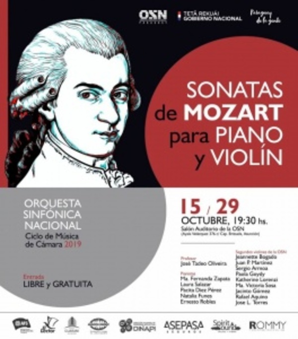Sonatas para piano y violín de Mozart se presentará hoy - ADN Paraguayo