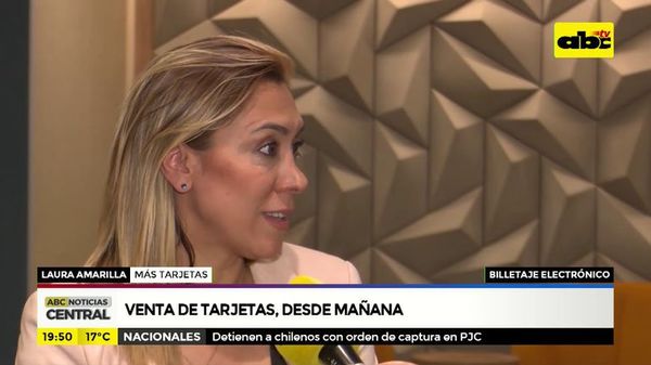 Billetaje electrónico: Ventas de tarjetas desde mañana - ABC Noticias - ABC Color