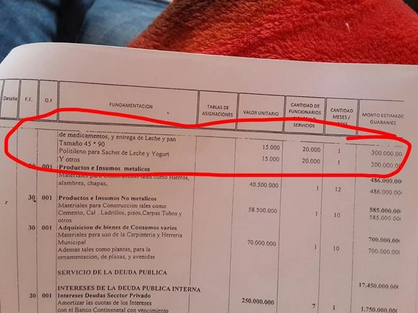 Concejales de CDE gastaron G. 600 millones en compra de "hule"