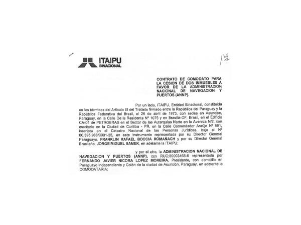 ANNP dice que no tiene nada que ver con puertos que Itaipú le cedió