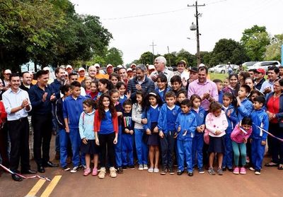 Inauguran asfaltado de 12 km que une  Guayaybí y Santaní - Política - ABC Color