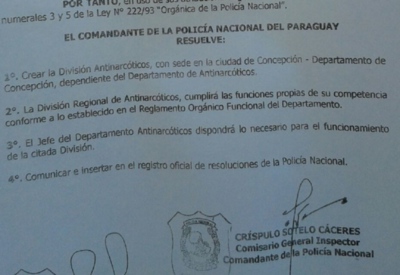 Crean agencia antidrogas en zona del EPP