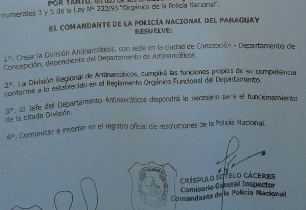 Crean agencia antidrogas en zona del EPP