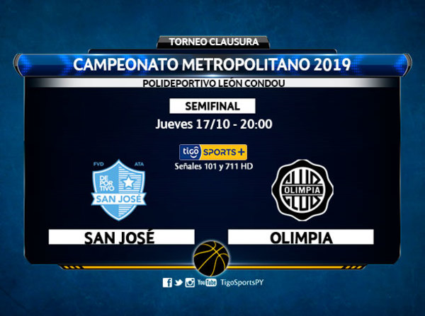 San José busca el pase a la final ante el ya clasificado Olimpia