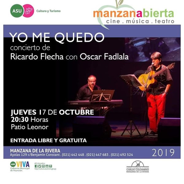 Ricardo Flecha presenta "Yo Me Quedo" en la Manzana de la Rivera - .::RADIO NACIONAL::.