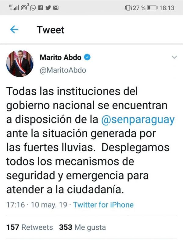Mario Abdo ordena que instituciones del Estado colaboren con la SEN