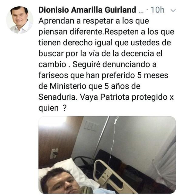Senador se defiende ante ataques de perfiles falsos