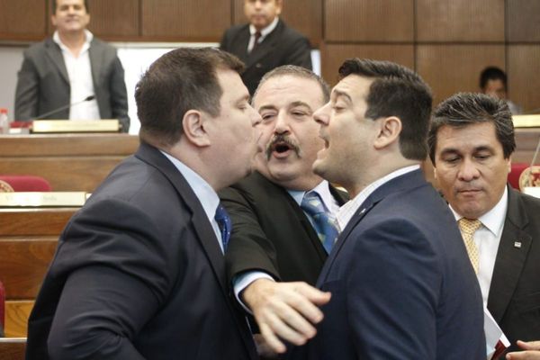 Senadores casi llegan a los golpes en plena sesión