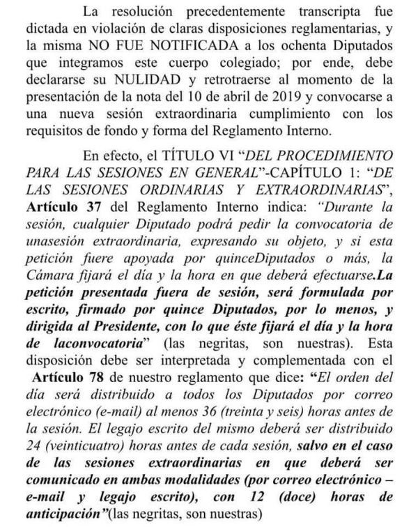 Piden anular "sesión mau" en diputados