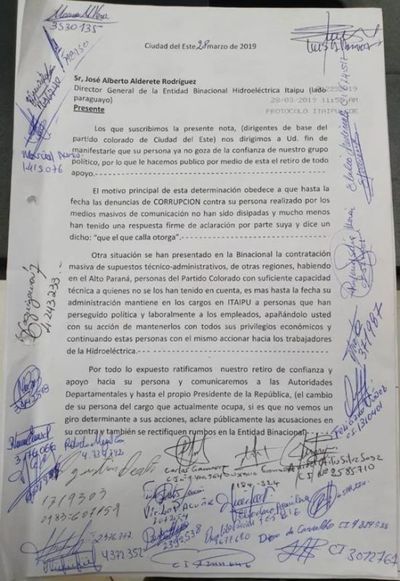 Retiran confianza a Alderete