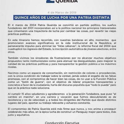 Patria Querida celebra aniversario