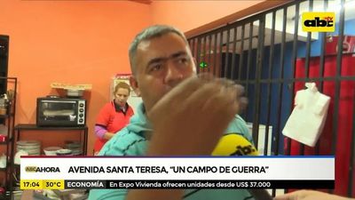 Avenida Santa Teresa, “un campo de batalla” - ABC Noticias - ABC Color